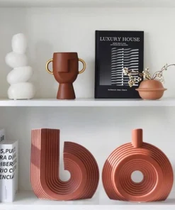 Alternative view of Bộ sưu tập bình hoa gốm sứ vân sóng cao cấp